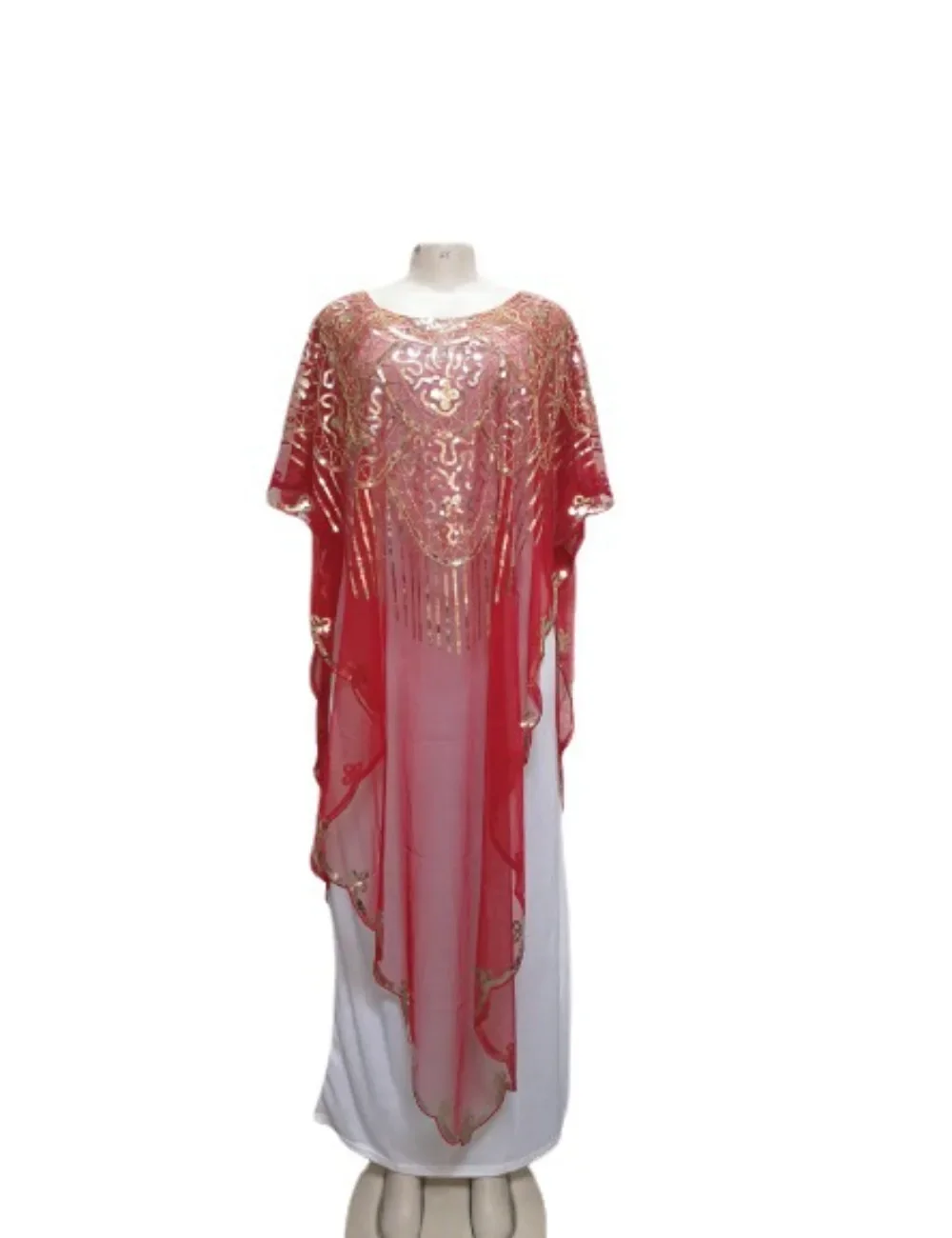 Vestido musulmán Eid Abaya para mujer, Kimono suelto con lentejuelas de murciélago, Kebaya, Ramadán, Abayas, Jilbab, Hijab largo, ropa islámica