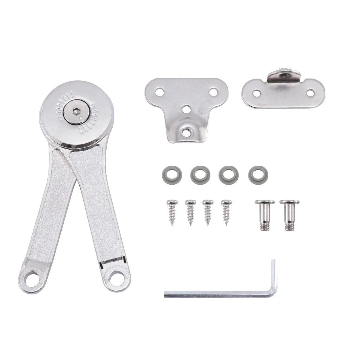 

2pcs Soft Close Hinge Support Rod Kitchen Cabinet Lift Stay Buffer Damper Cupboard Zinc Alloy Rotatable Gas Spring Lid Hinges