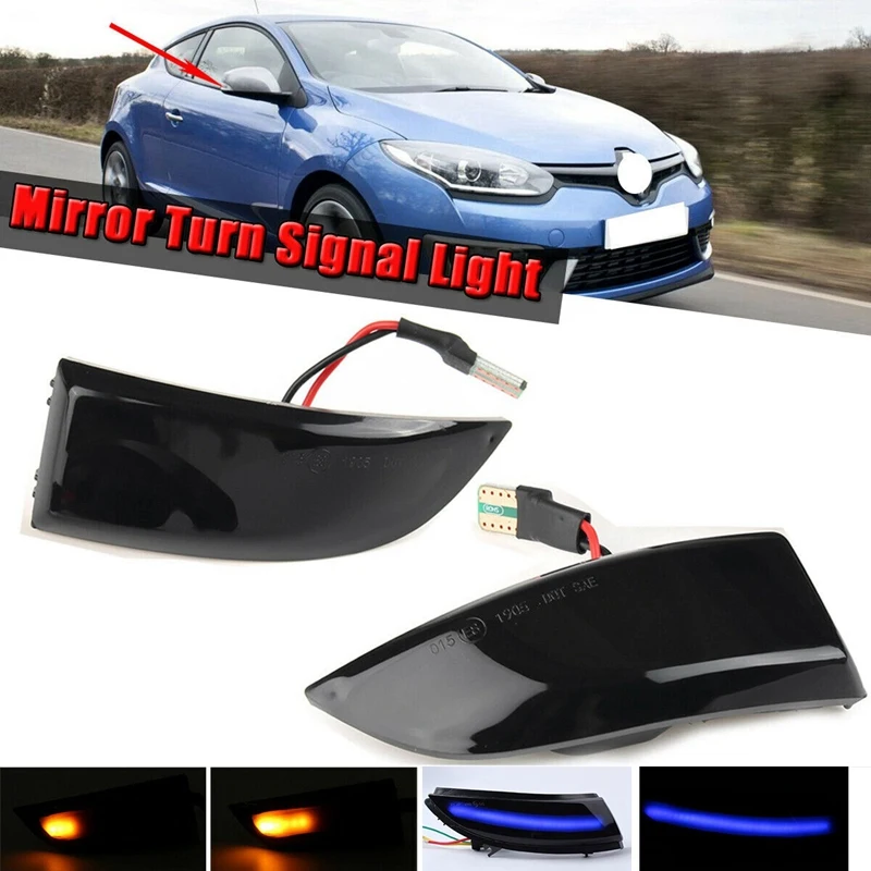 Car Fluence Latitude indicatore di direzione dinamico LED Blinker Side Mirror Light per Renault Megane MK3 Laguna III X91