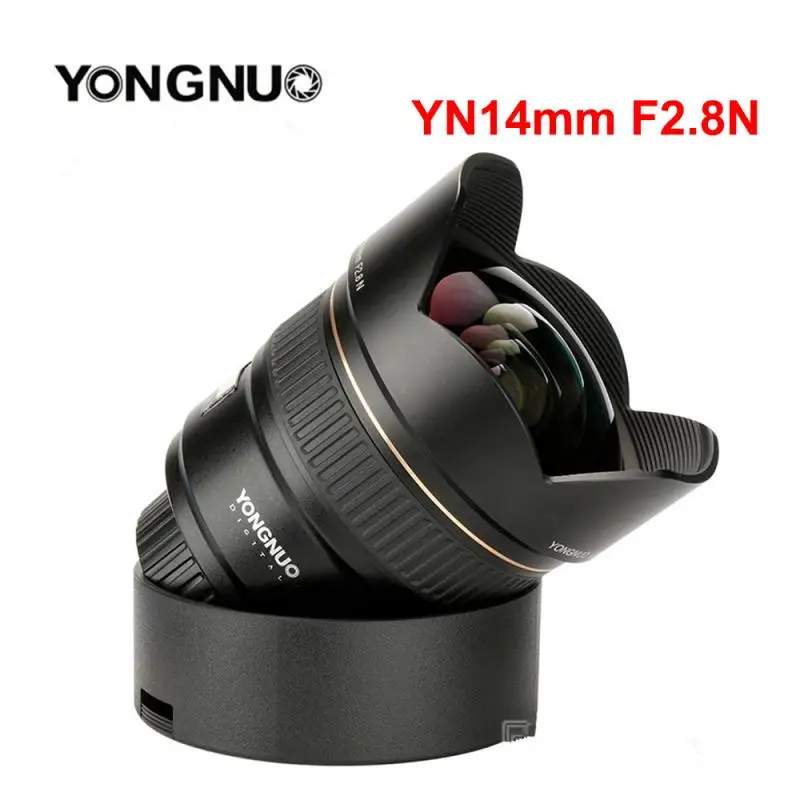 YONGNUO YN14mm F2.8N lente de cámara principal de ángulo ultraancho con montaje metálico de enfoque automático para Nikon D850 D750 D810a D800E D500 D610 D5 D4S