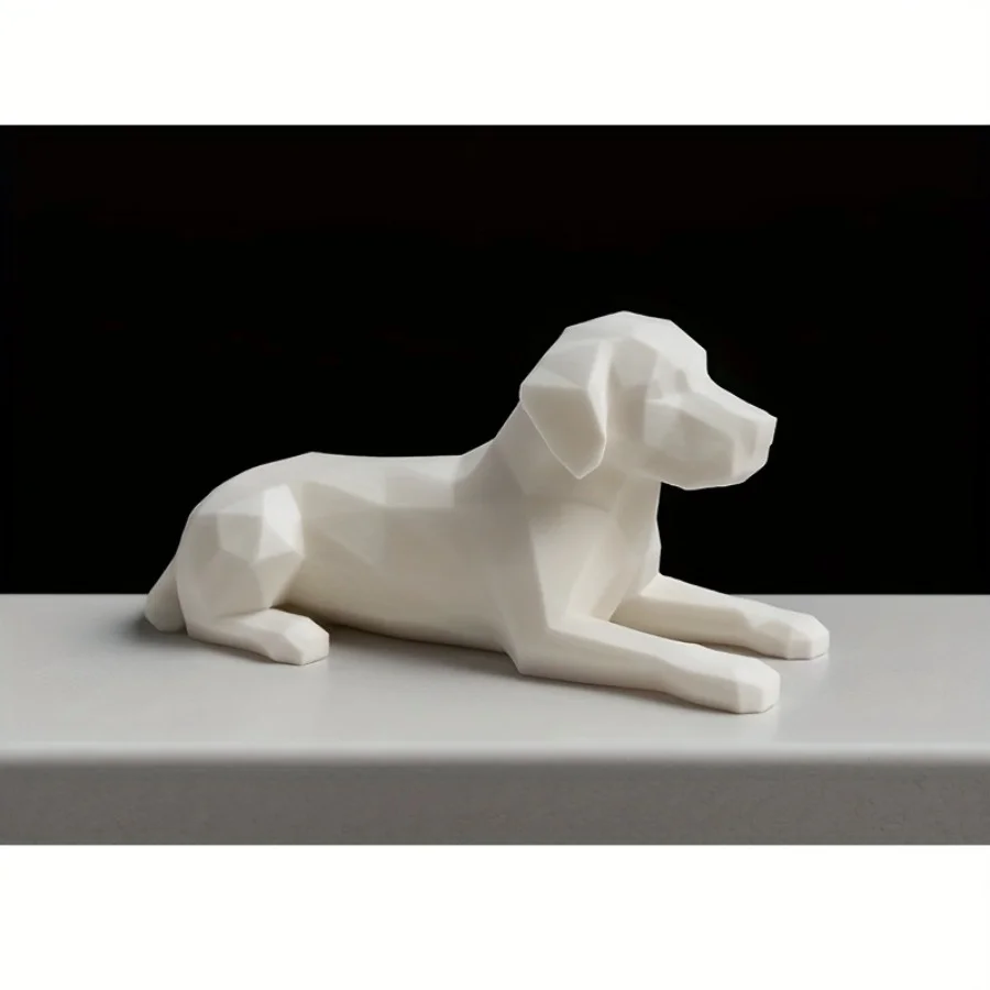Labrador Retriever Statue, 3D Printed Realistic Sleeping Position Sausage Dog Ornament, Gift for Dog Lovers, Home Decor