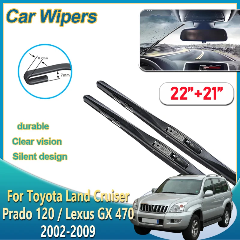 

Car Windscreen Wipers For Lexus GX 470 Parts Toyota Land Cruiser Prado J120 2002-2009 Auto Windshield Wiper Blade Accessories