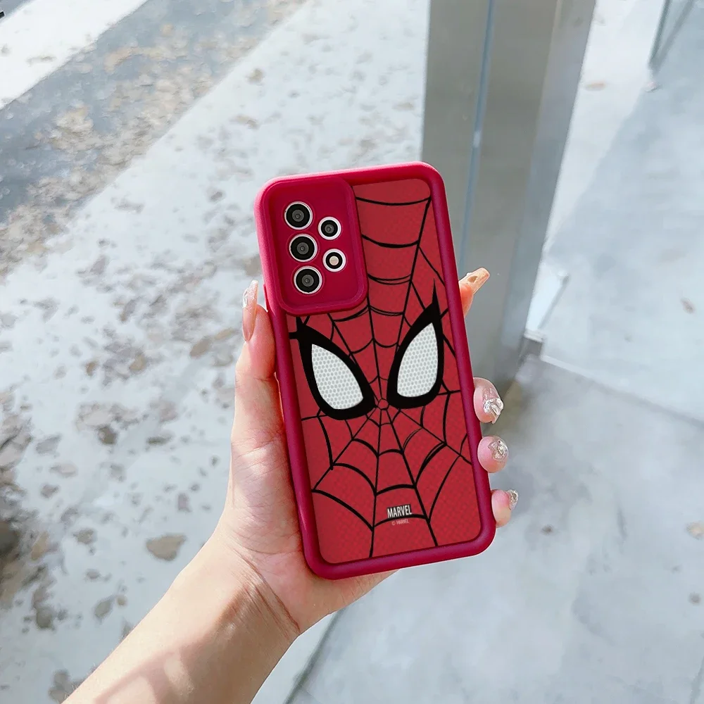 مارفل الرجل العنكبوت قضية الهاتف لسامسونج غالاكسي A55 A56 A15 A16 A36 A54 A34 A35 A17 A26 A06 A05 A05S A25 A23 A24 A52 A33 A32 A73 #6