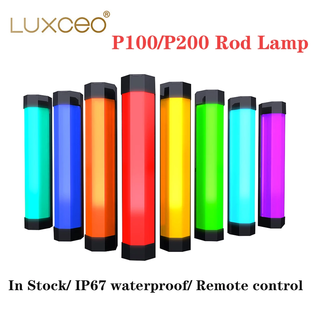 

LUXCEO P200/P100 Rod Lamp Handheld RGB Selfie Led Light Portable Phone APP Remote Control Film Light For Tiktok Video Vlog