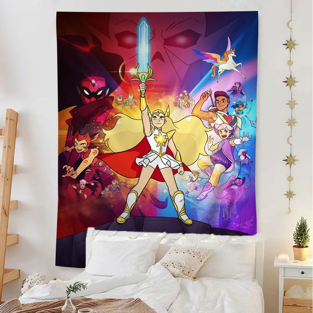 She Ra And The Princesses Of Power Printed Large Wall Tapestry Art Science Fiction Room Home Decor Decor Blanket