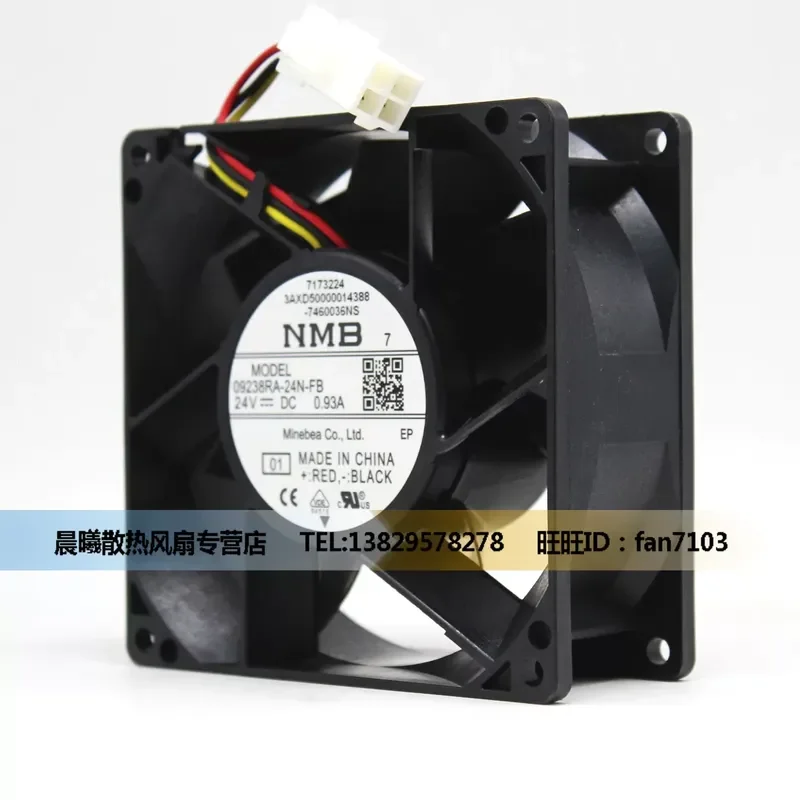 for 09238RA-24N-FB for NMB 9238 9cm 24V 0.93A High Speed Inverter Cooling Fan
