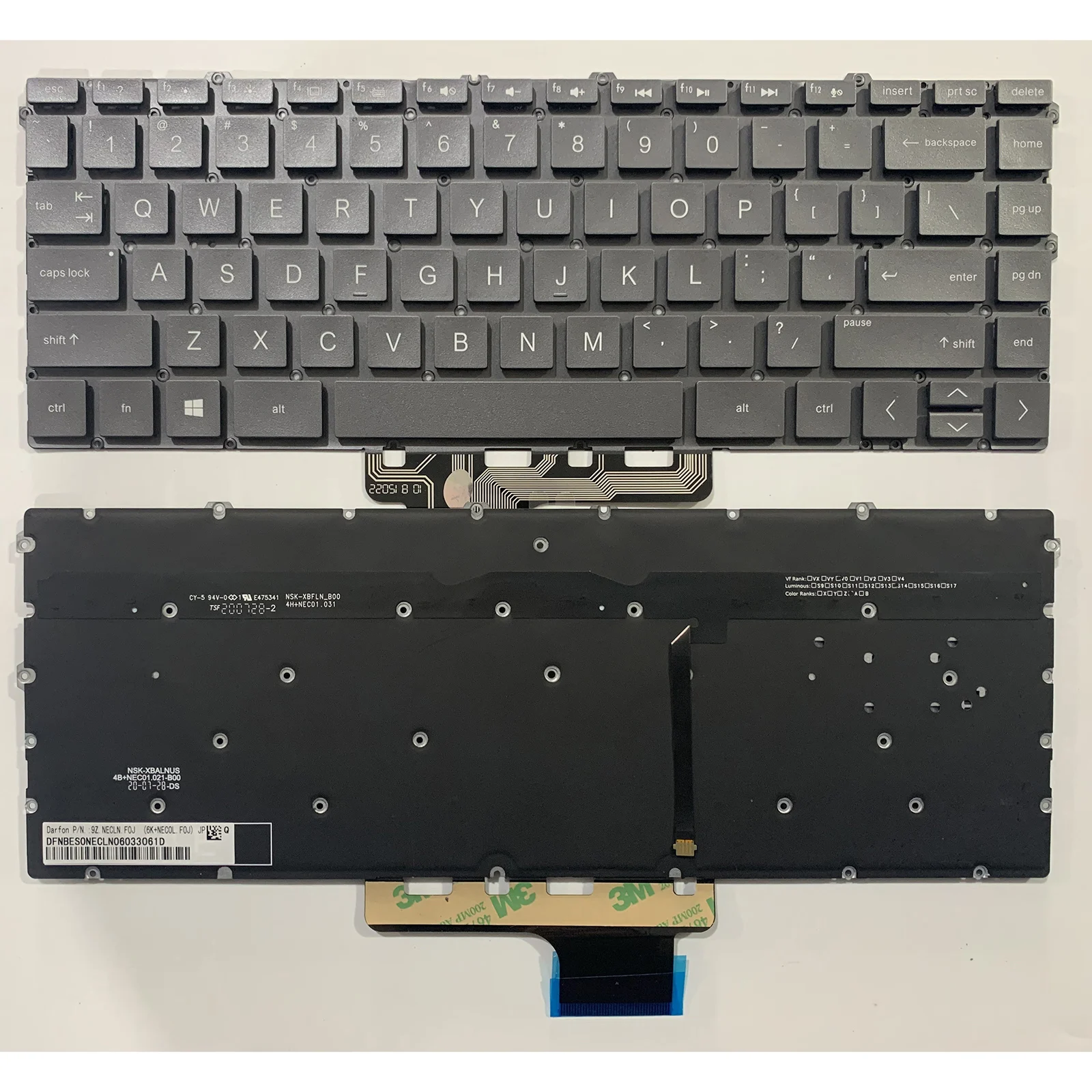 

US Keyboard for Hp Spectre X360 13-AW TPN-Q225 13-aw0175tu 13-aw0151tu L72386-251 TPN-Q225