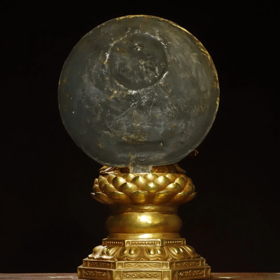 Pure copper gilt six-arm Guanyin free Bodhisattva antique bronze Buddha statue home use Buddhist hall offering Buddha ornaments