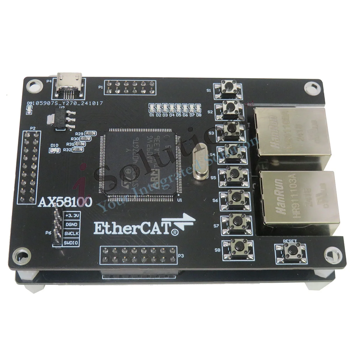 STM32F407ZGT6  AX58100 AX58100 Slave AX58100 Development Board EtherCAT Slave 16IO CIA402