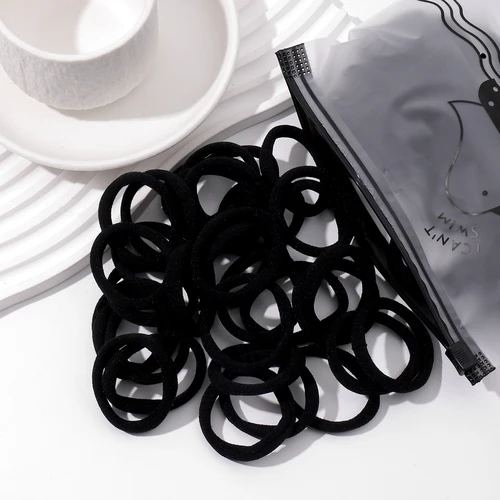 Imagen 1 del producto 20/50 Uds. Banda para el cabello básica para mujeres y niñas 4,5 cm diadema elástica de colores sólidos simples cuerdas para el cabello lazos accesorios para el cabello soporte para cola de caballo