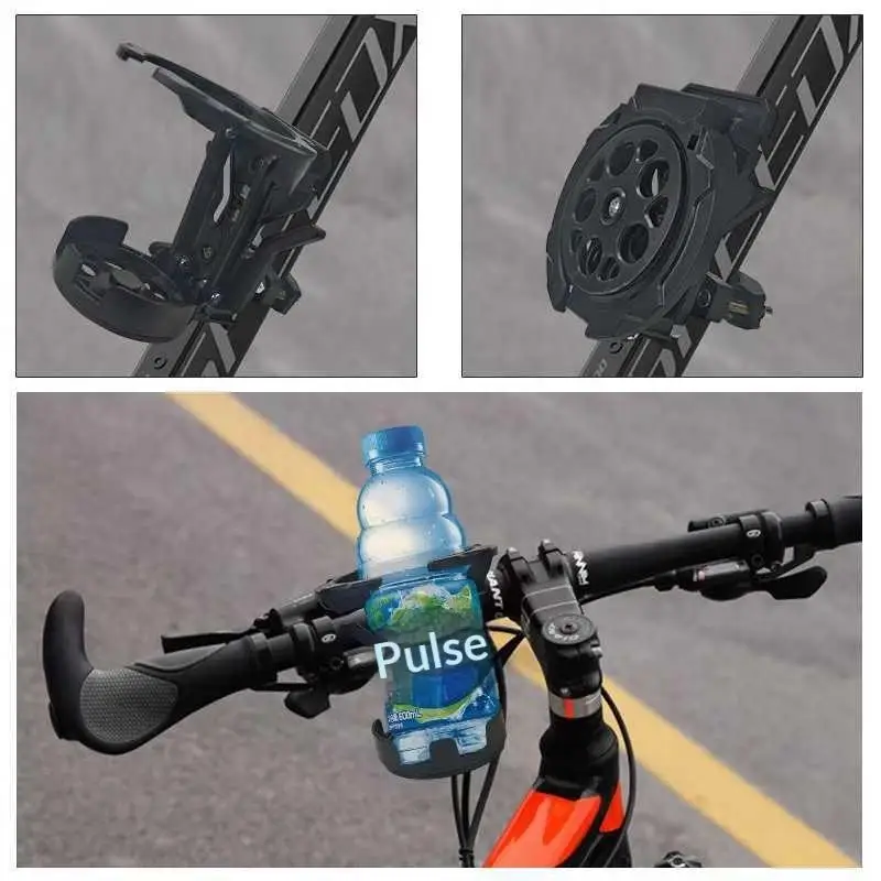 【IIOO】1Pcs Motorcycles Bottle Holder Water Cup Bracket Holder Accessories Foldable Turntable Motorcycle Cup Holder For Handlebar