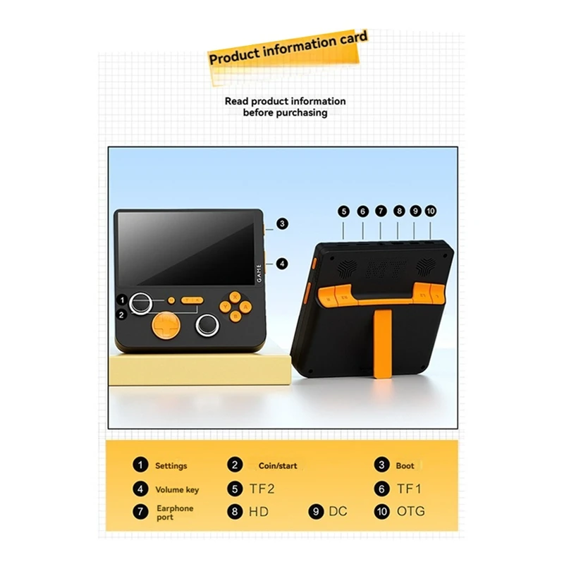 A04R E5Plus Handheld Video Game Console 5inch HD Retro Game Console 6000mAh 128G Video Handheld Game Console A