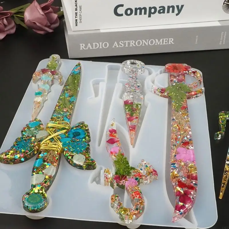 

U4LF кинжала эпоксидная смола плесень ювелирных украшений подвесной силиконовой плесень