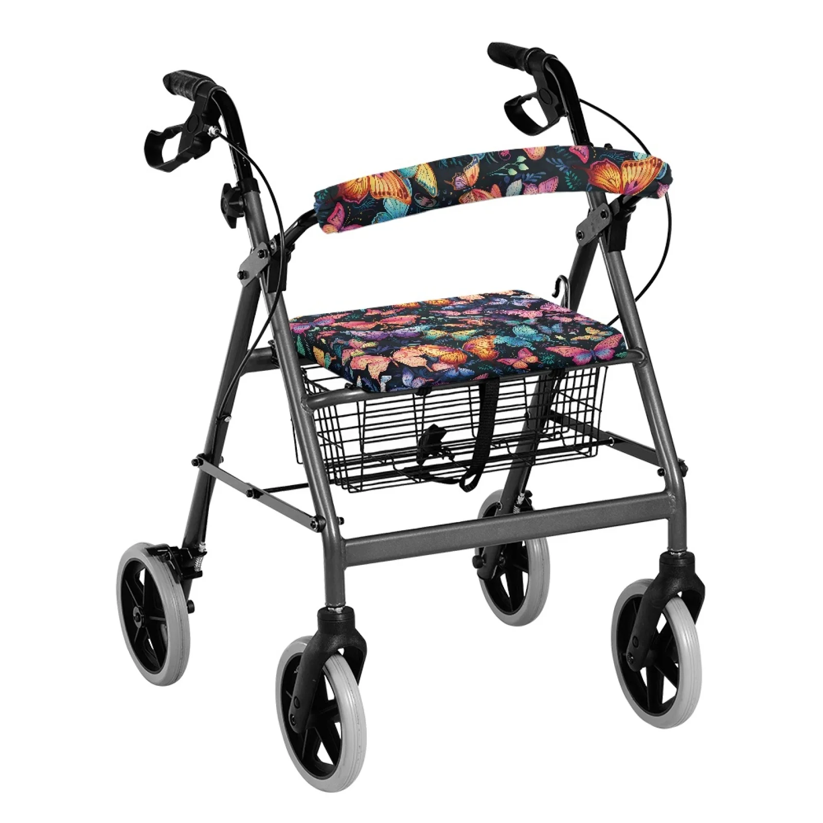 Coloranimal Flowers Pattern 2PCS Walker Seat Cover Replacement for Seniors Adult Rollator Seat Cover New Arrival