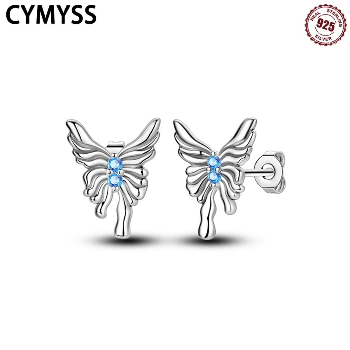 

CYMYSS 2025 New S925 Pure Silver Zircon Butterfly Earrings Suitable for Gifting Women Birthday Presents Luxurious Fine Jewellery