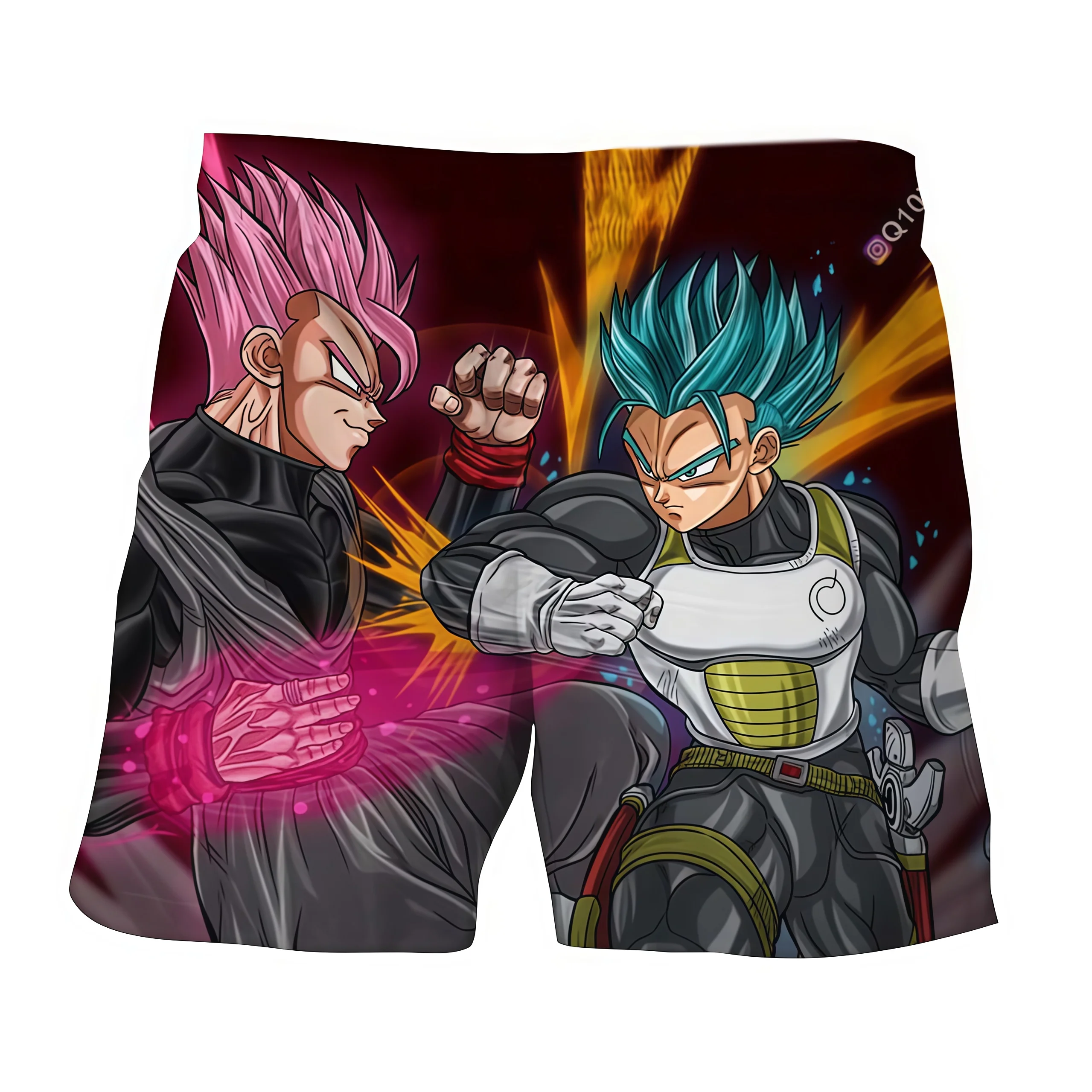 2026 Summer Dragon Ball Goku Vs Beerus Printed Shorts Men Retro Classic Oversized Breathable Fitness Gym Streetwear Unisex view 2