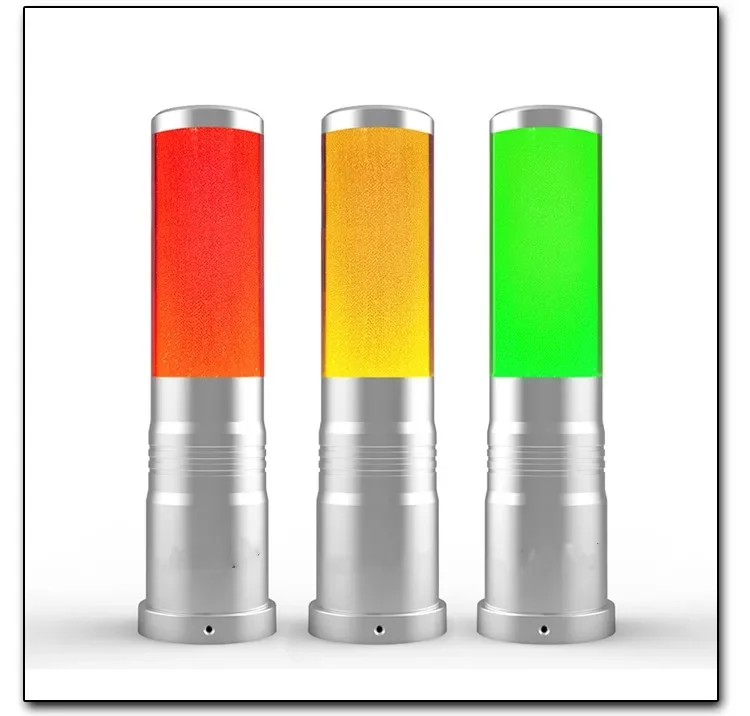 DC24V LED Pilot Signal Lamp For Industrial Machine Working Warning Indicator Light Safety 3 Colors Fold Lamp With 90dB Buzzer