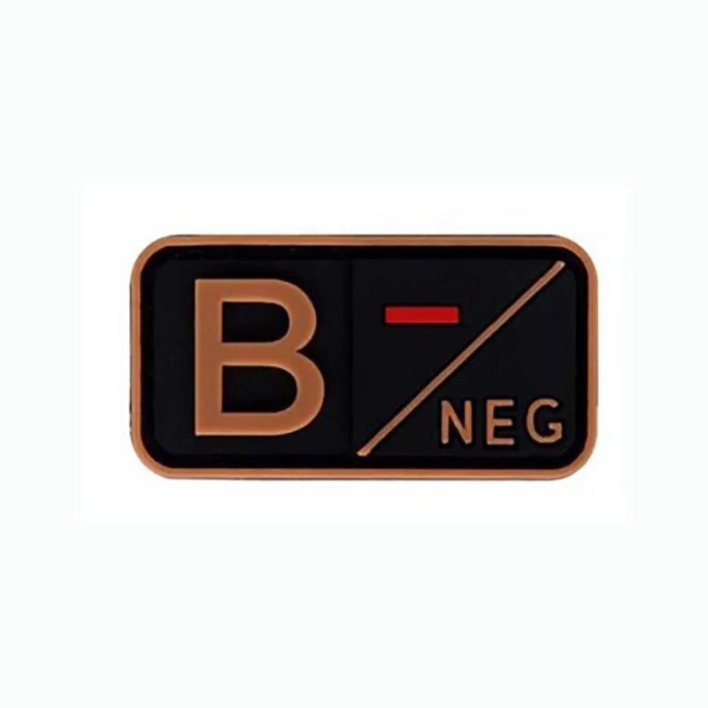 5*2,5 CM 3D Blutgruppe Abzeichen Patch A+ B+ AB+ O+ A- B- AB- O- PVC Gummi Embleme, Militärische Taktische Abzeichen Patches mit Haken – Detail 10