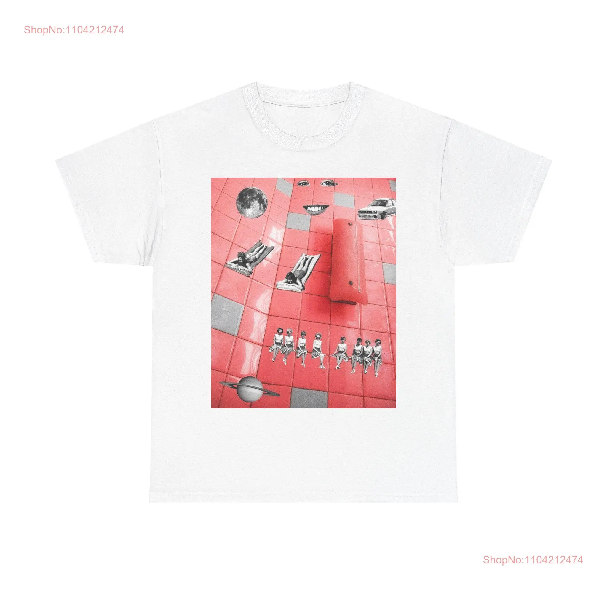 Pink Collage T Shirt Original Art Poster Surrealist Digital long or short sleeves