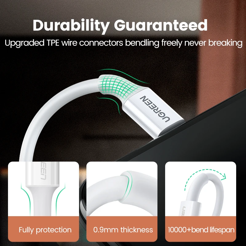 UGREEN MFi kabel USB do błyskawicy dla iPhone 14 13 12 Pro Max 2.4A szybkie ładowanie dla iphone'a dla ipada kabel danych — zdjęcie produktu 4
