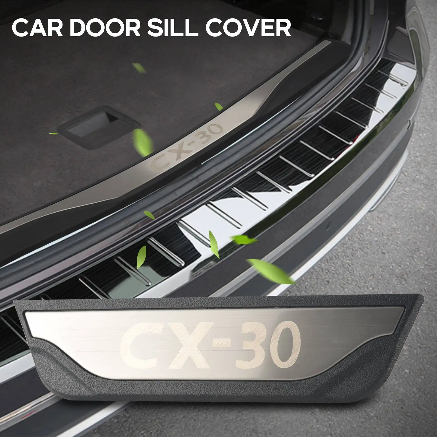 Car Door Sill Cover Accessories for Mazda Cx-30 Cx30 Car Stainless Steel Scuff Pedal Protector Styling Sticker 2019 2020