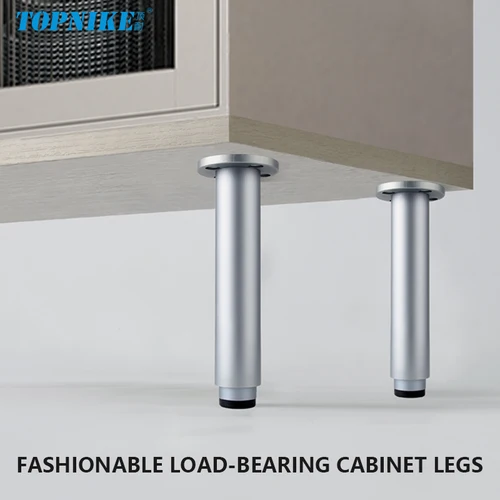 Imagen 2 del producto Pata de soporte ajustable telescópica de aleación de aluminio, herrajes para muebles, patas de Metal, pie de repuesto para gabinete a prueba de humedad ​