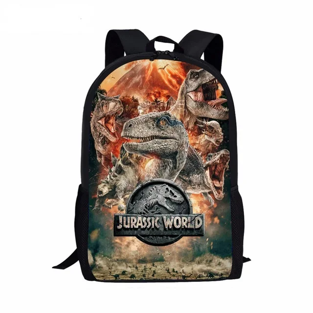 Popular Dinosaur World Backpack Animal Printing Backpack For Kids Jurassic Kingdom Bags For Girls Boys Children School