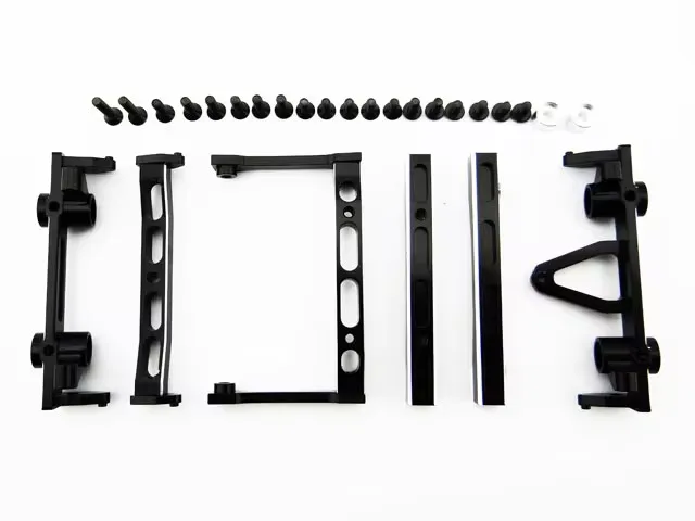 Hot Racing aluminum chassis rail brace set for the Axial SCX10