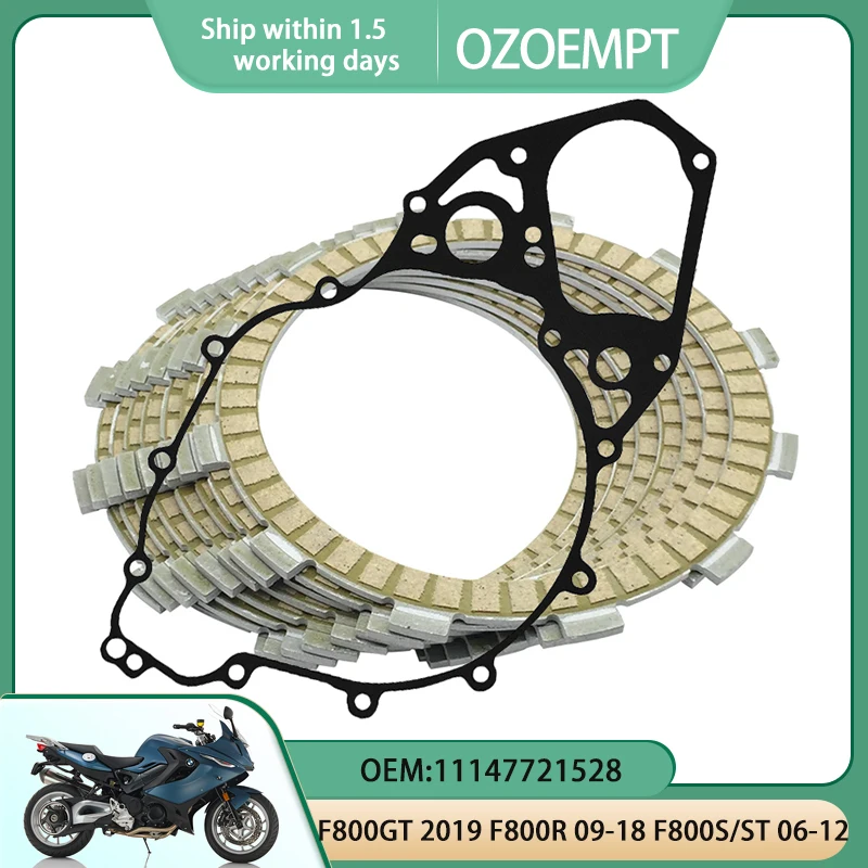 OZOEMPT Motorcycle Clutch Disc Set And Cover Gasket Apply To F800GT 2019 F800R 2009-2018 F800S/ST 06-12