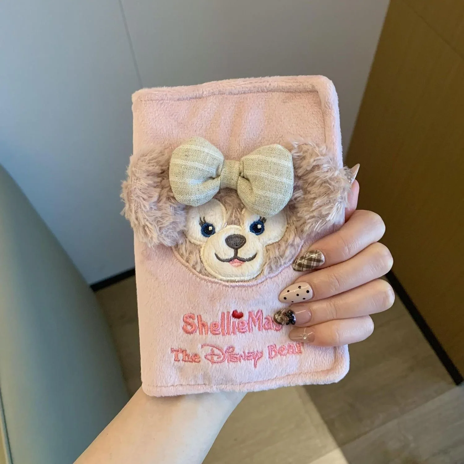 ديزني Shelliemay القطيفة الناعمة بطاقة الهوية حافلة بطاقة تخزين بطاقة حقيبة زوجين شهادة جواز السفر واقية هدية عيد الحب #6