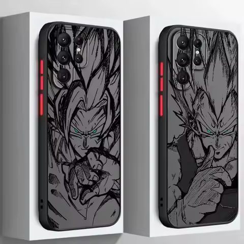 Comics Dark D-Dragones B-Balls For Samsung Galaxy S25 S24 S23 S22 S21 S20 S10 S9 Ultra Plus FE 5G Frosted Translucent Phone Case