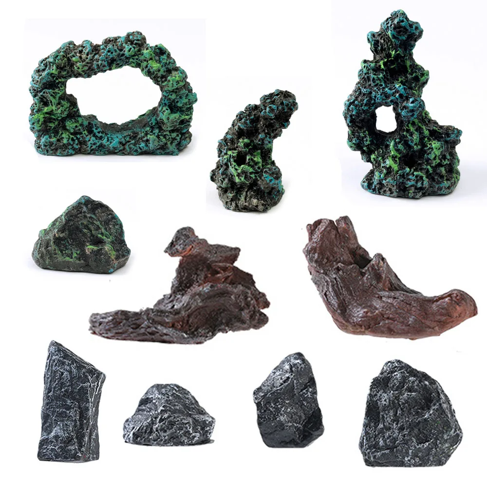 Figurine de montagne en pierre artificielle Un élément clé pour vos décors miniatures et aquatiques