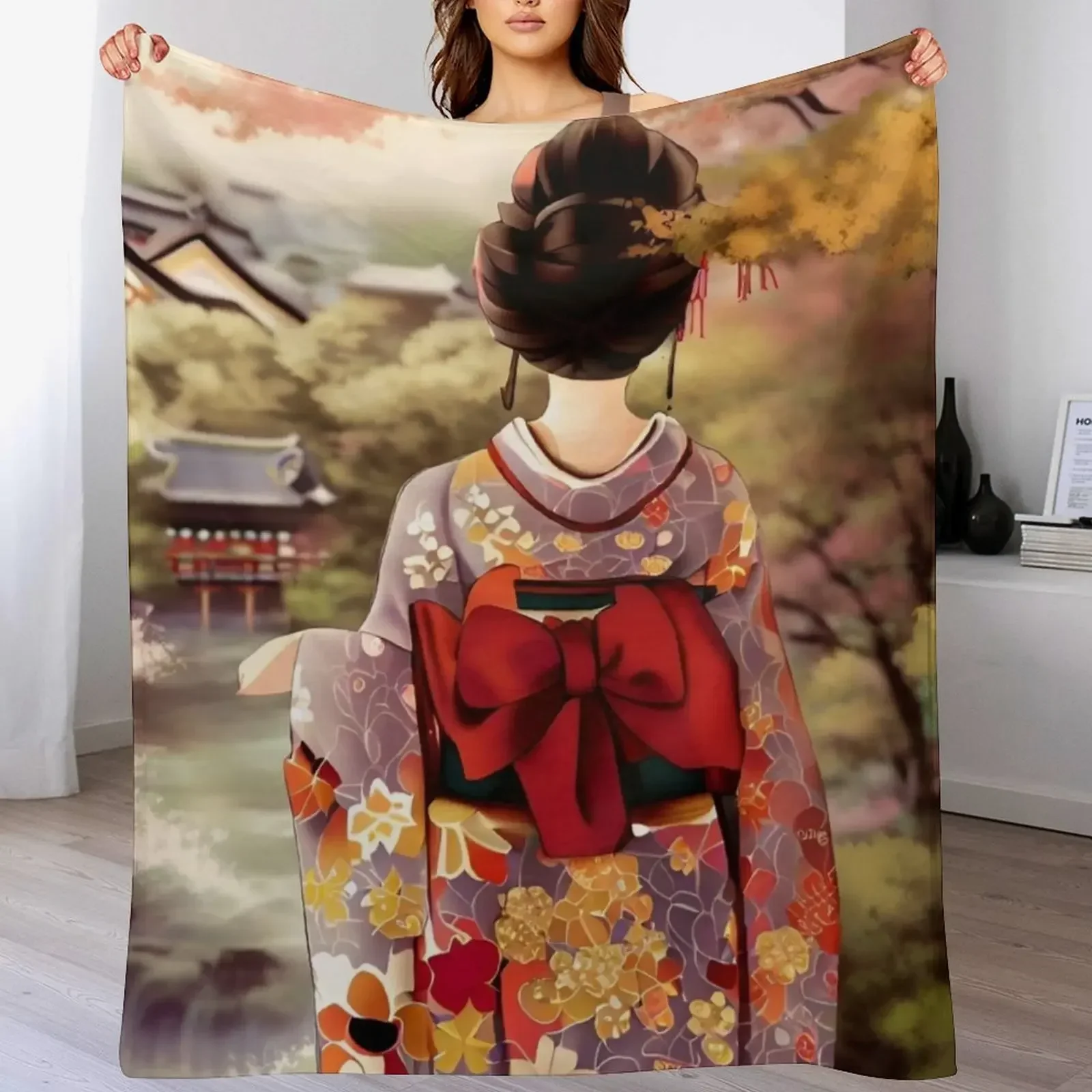 

kimono japanese Throw Blanket Sofas Large Blankets