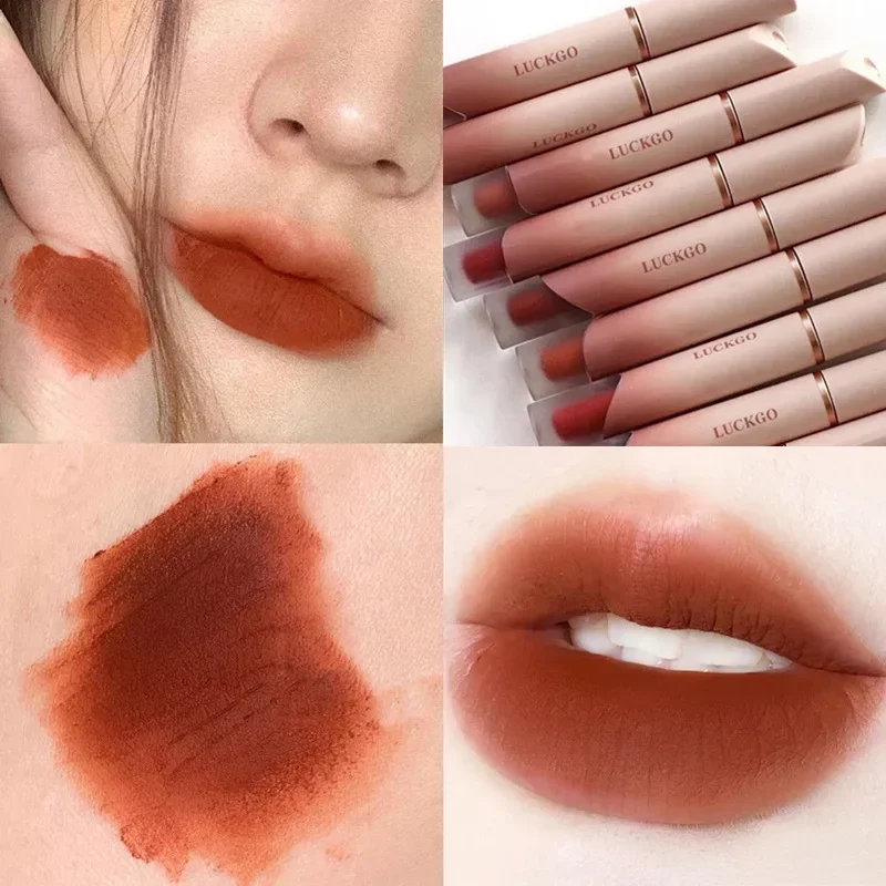 Nude Liquid Lipstick Lip Cream Rose Red Pigment Sexy Cheek Lip Tint idratante lucidalabbra a lunga durata cosmetici impermeabili