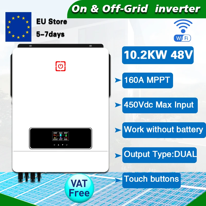 inversor solar hibrido com controlador mppt embutido inversor hibrido de onda senoidal pura mppt 160a 500vdc pv entrada 230vac 62kw 102kw 48v 01