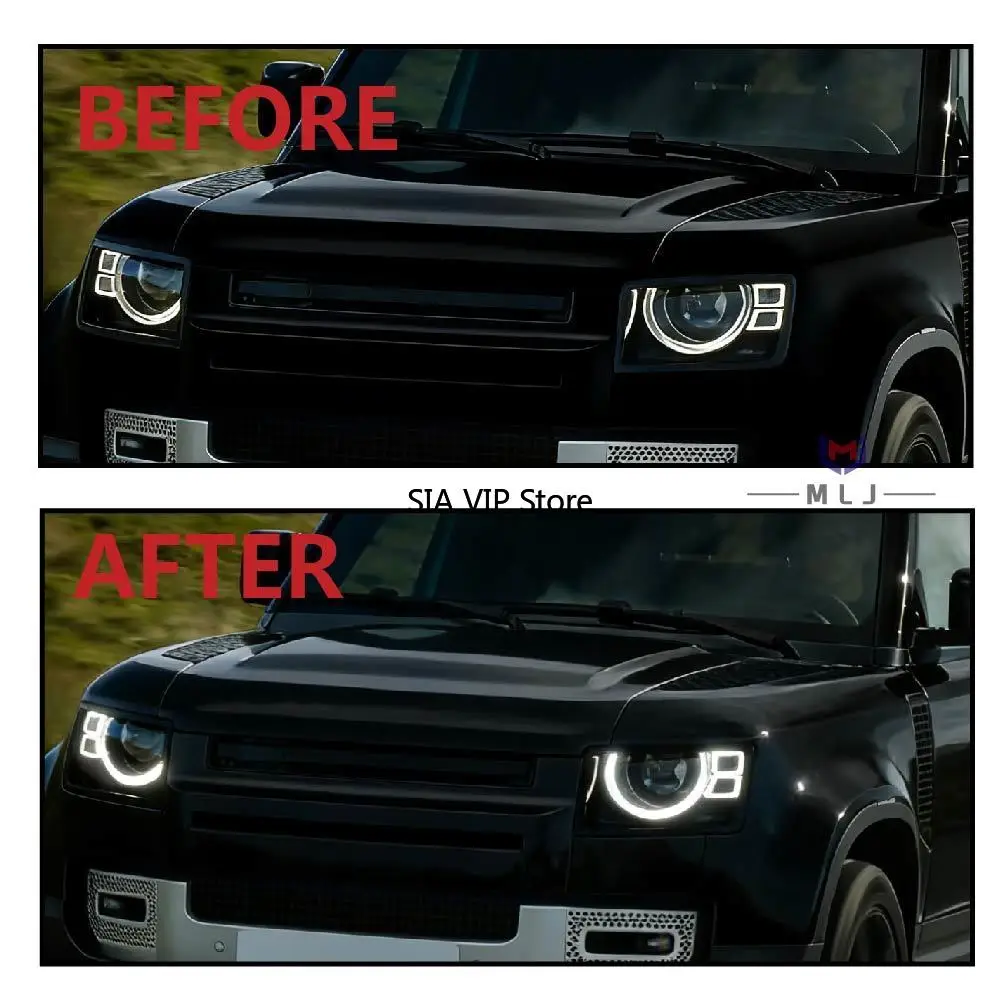 CML-G5M3 5120-1 For 2020-2022 Land Rover Defender White Lightsource Angel Eyes DRL Boards LED Headlight Daytime Running Light