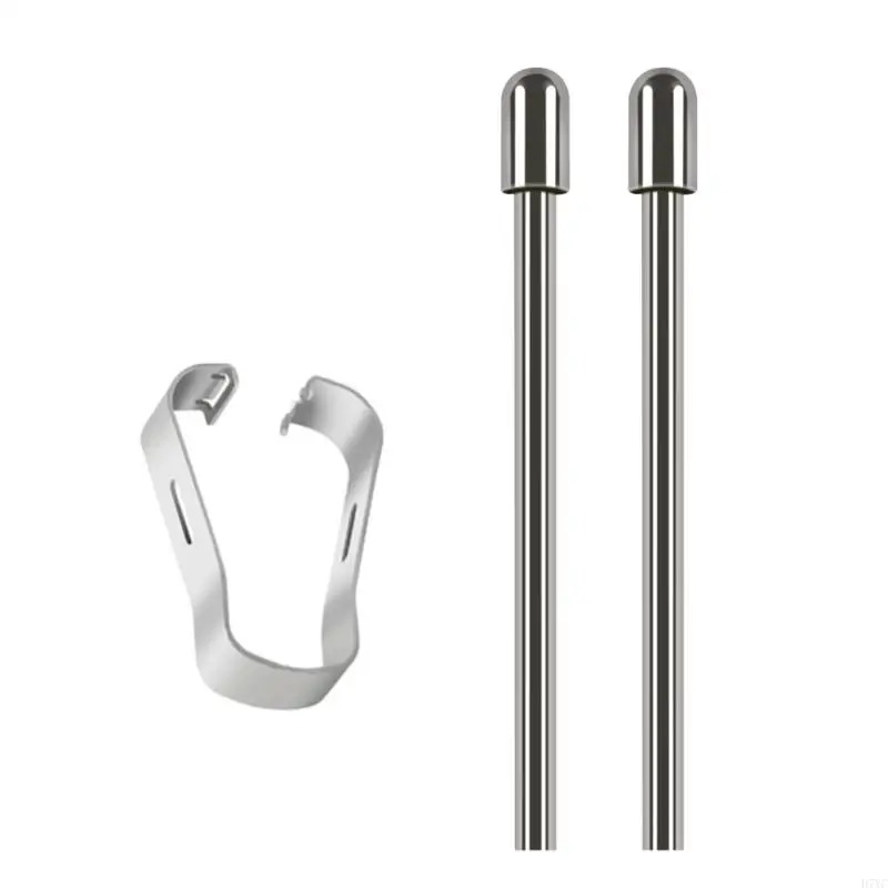 D7YC 2PCS Inserts stylo en métal enlacés lisses avec clip poche pratique pour des styles remarquables stylis