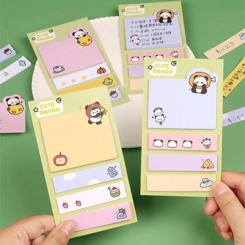 Kawaii الباندا ملاحظات لاصقة لطيف الإبداعية N مرات آخر لوحات مذكرة مكتب القرطاسية المدرسية ملصقات بمادة لاصقة رسالة المفكرة #3
