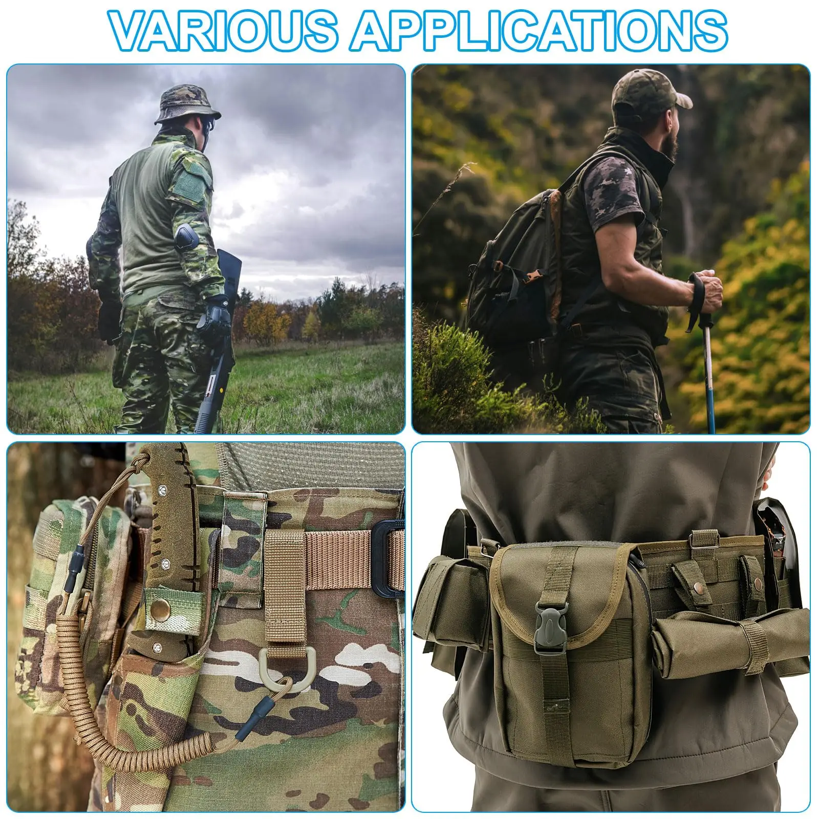 Neue Molle Folding Dump Drop Magazin Tasche Outdoor Camping Jagd Zubehör EDC Faltbare Recovery Mag Holster Taille Tasche – Detail 14
