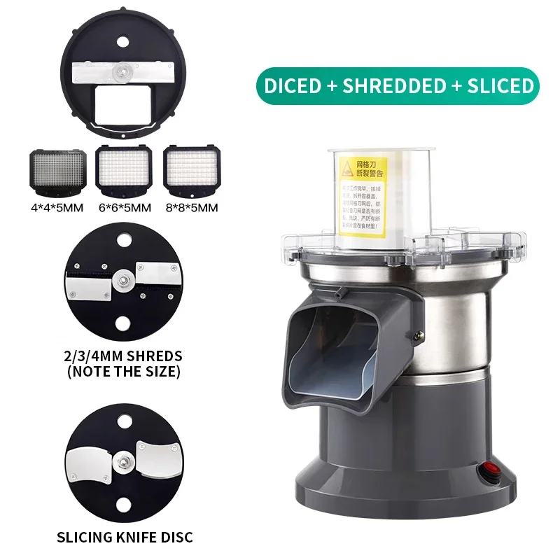 商業多機能野菜チョッパースライサーシュレッダー自動ジャガイモダイシング/シュレッダーマシンダイサーグラインダー大根カッター