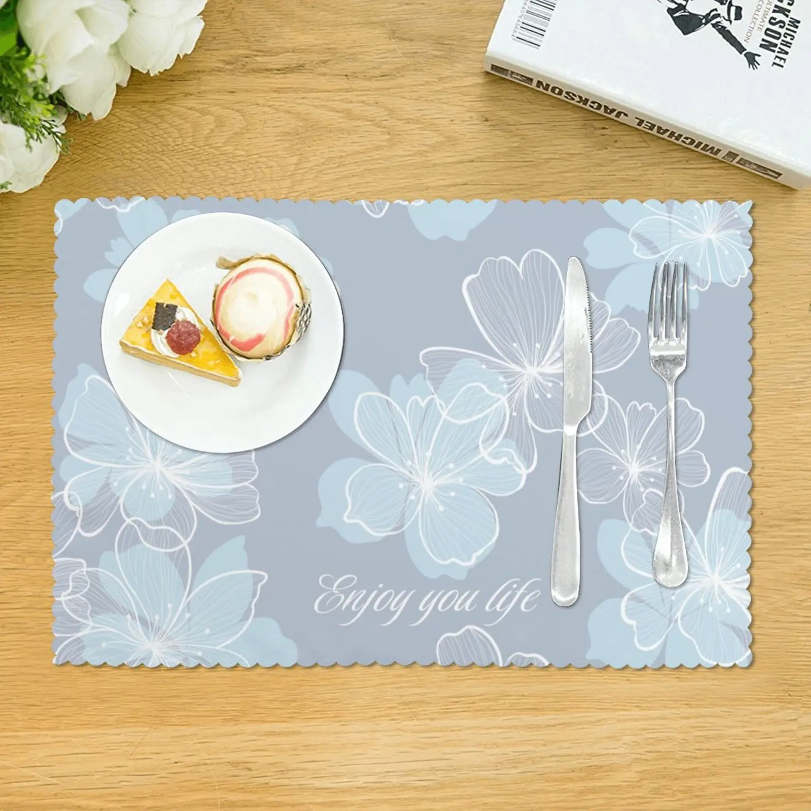 Plants Flowers Patterns Table Napkin Insulation Placemat Pad Table Mat Kitchen Accessories Decoration Home Pad Coaster