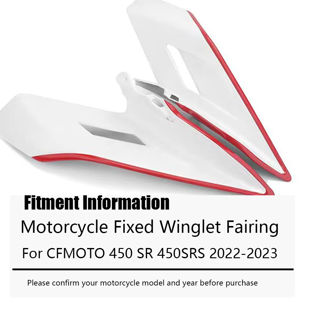 For CFMOTO 450 SR 450SRS 2022-2023 Motorcycle Parts Front Side Downforce Naked Spoilers Fixed Winglet Fairing
