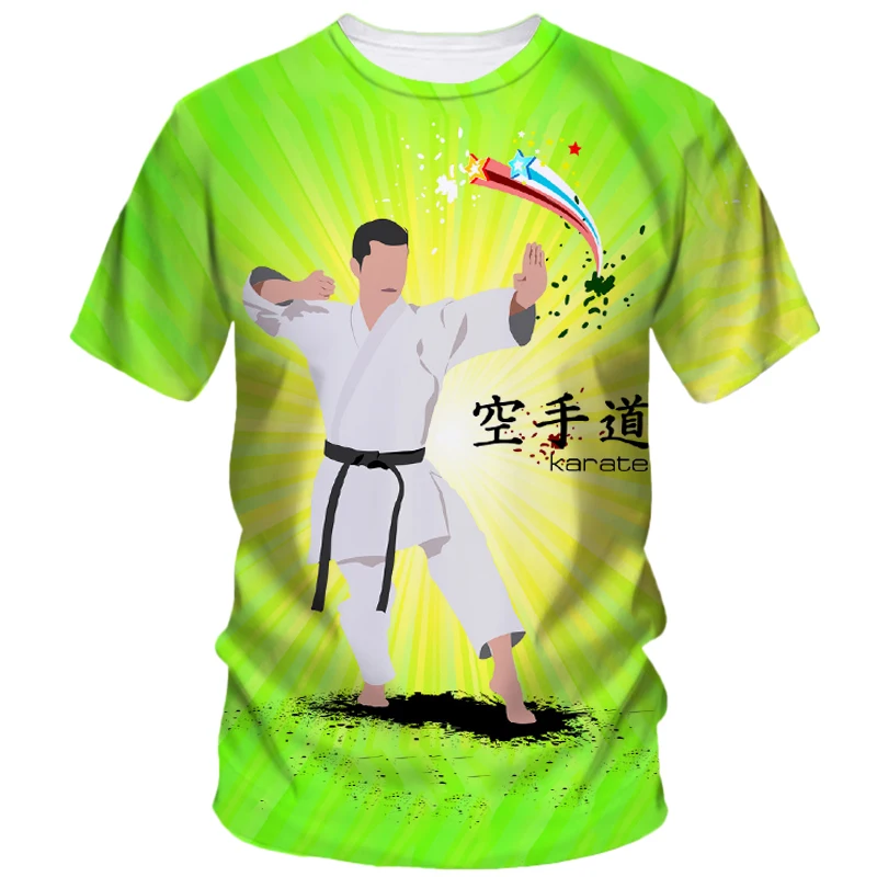 Japanese Ronin Karate Summer Men Sports Short Sleeve T-Shirt Fashion Casual Fitness Fast Drying Fashion Trend Loose Quality Top