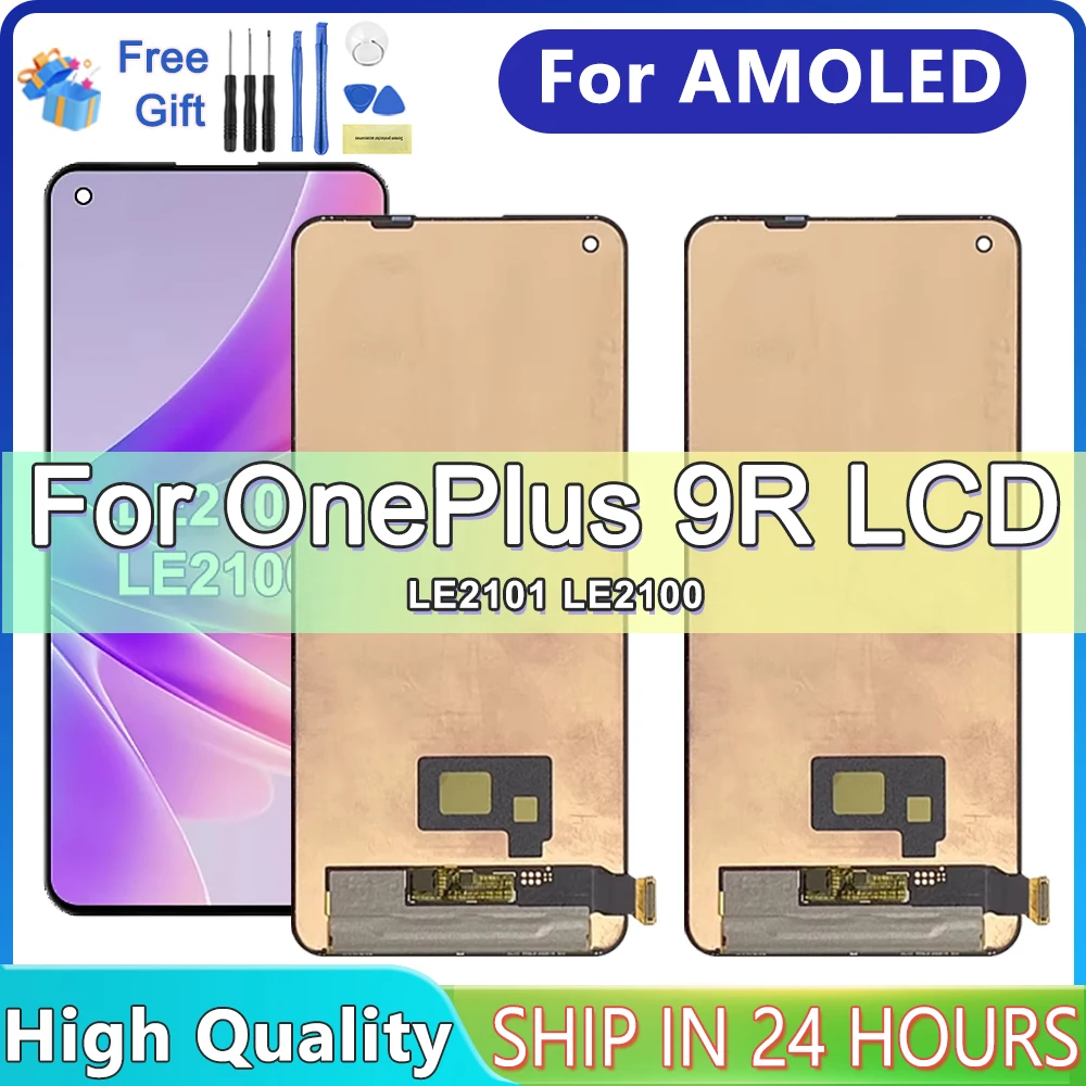 

6.55" AMOLED Display For OnePlus 9R LE2101 LE2100 LCD Display Touchscreen Digitizer Assembly Replacement