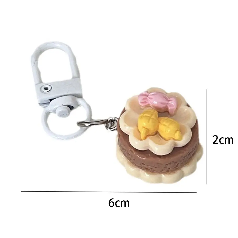 Simple Fashion Car Keyring Creative Cartoon Cake Pendant Keychain Bag Accessories
