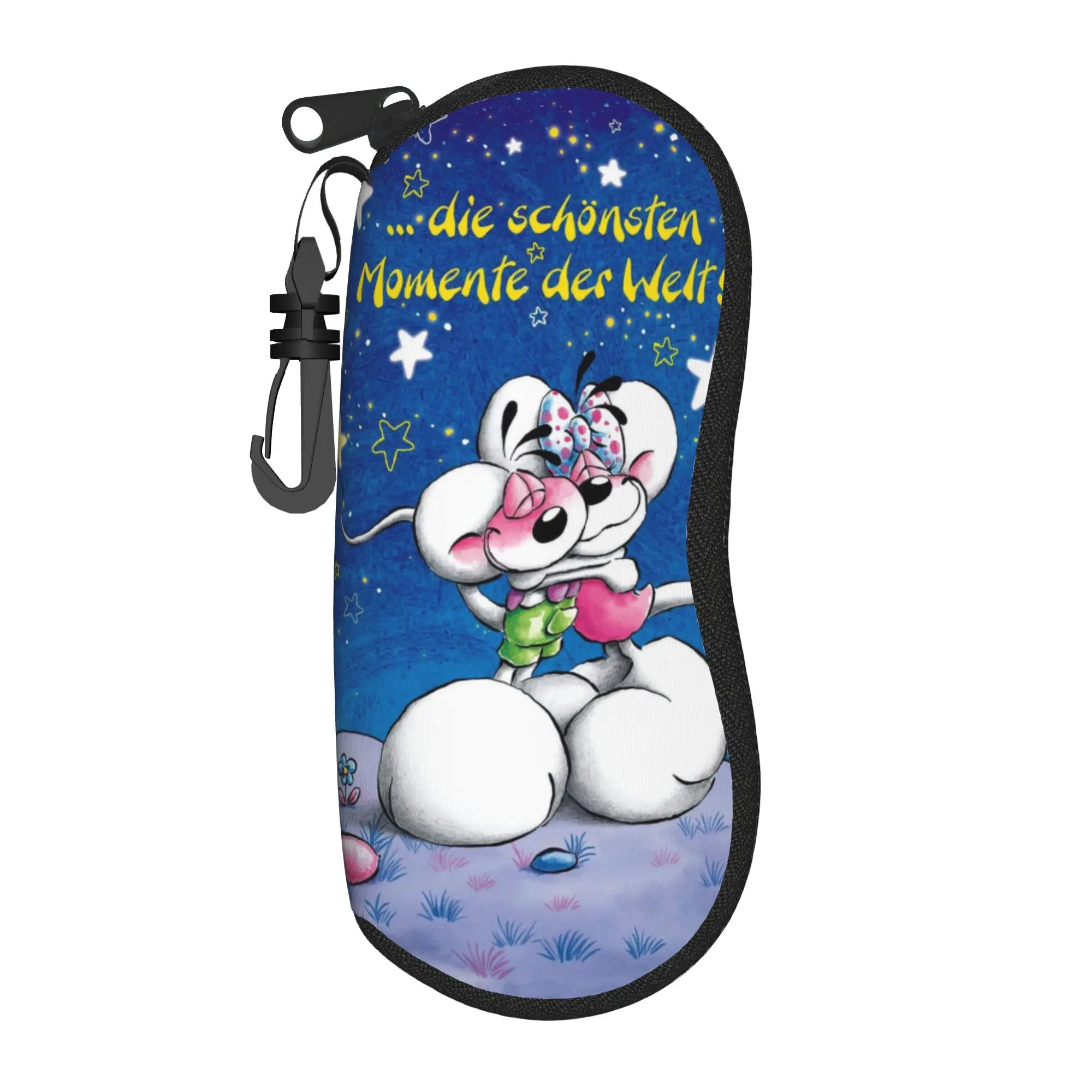 Kawaii Diddl mouse Glasses Case Convenient Zipper  Glasses Storage Box Cartoon Sunglasses Box