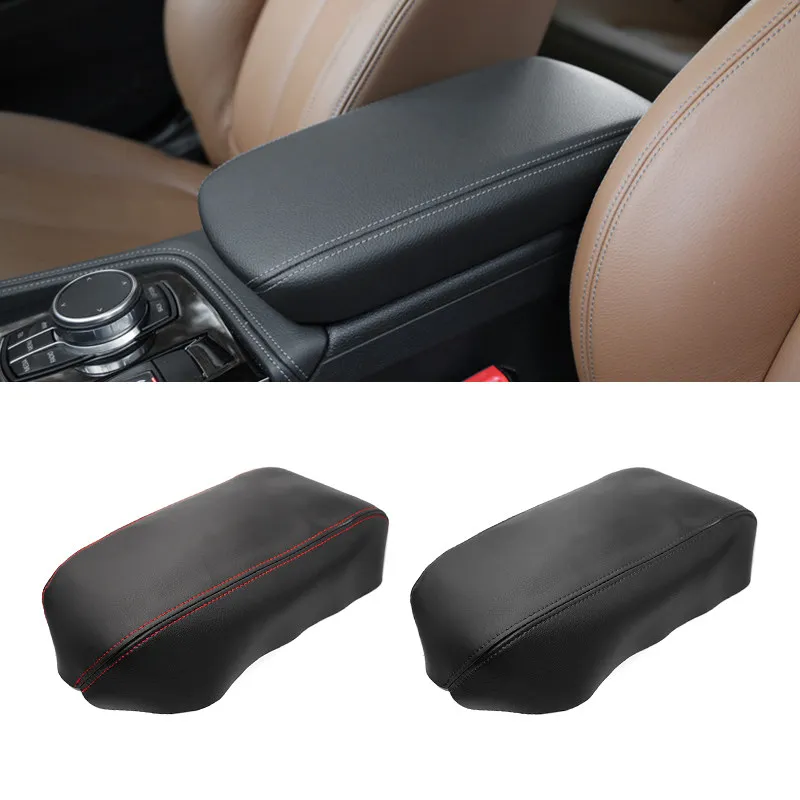 Car Interior Center Console Armrest Box Cover Protective Trim For BMW 1 Series F20 2016 2017 2018 2019 2020 Microfiber Leather