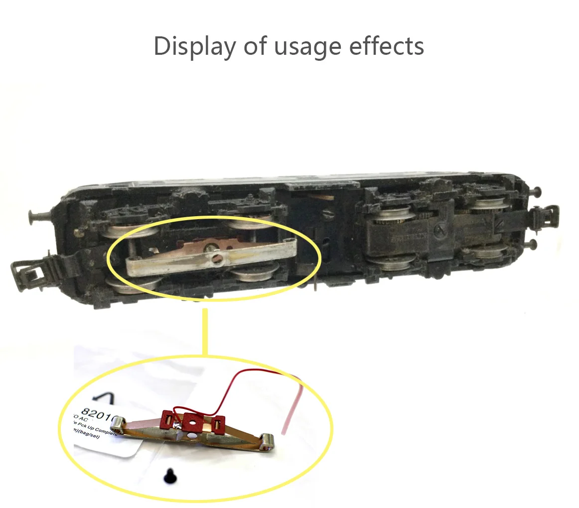 HO AC Slide Pck Up Complete (55mm) 1/87 scale train model antenna contact piece accessories  82016