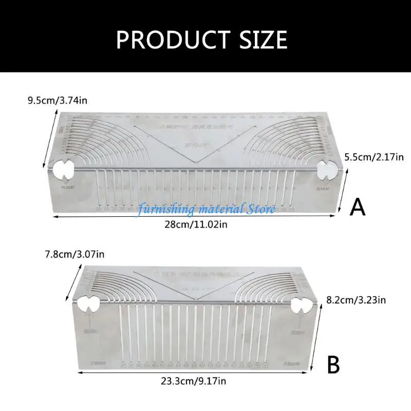 Tubo cuadrado Y5GD Multifunción Multifunción Redera redondeada Regla dibujo Regla REDERA Herramienta dibujo