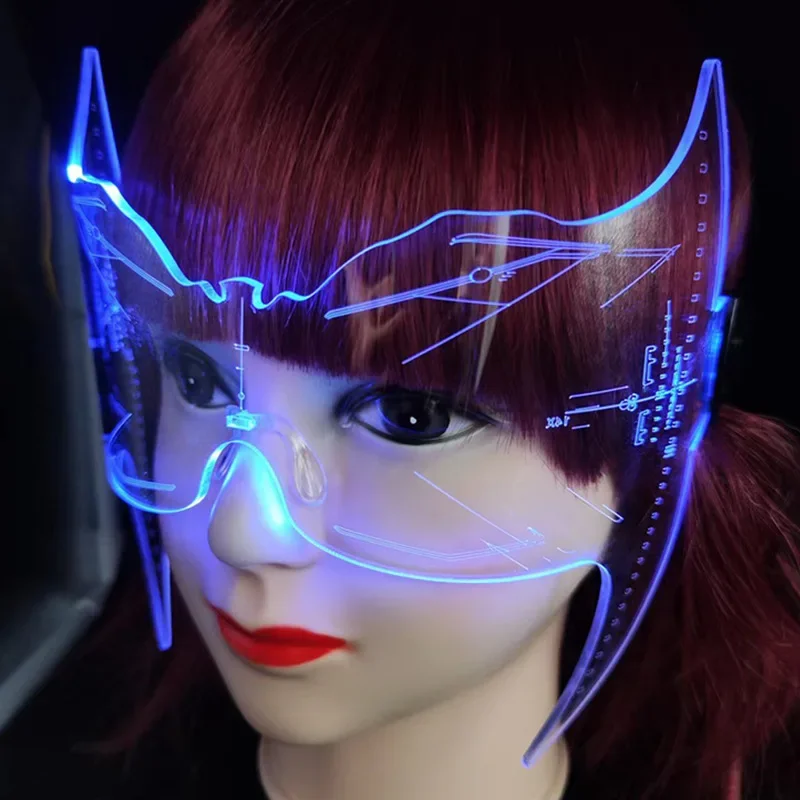 LED 조명, 발광 안경, 미래적인 과학기술 감각 같은 바, 디스코, 폭발적인 플래시 충전 안경